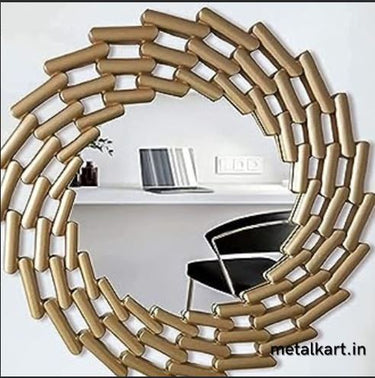 The Metallic Puffs Mirror (30 x 30 Inches)
